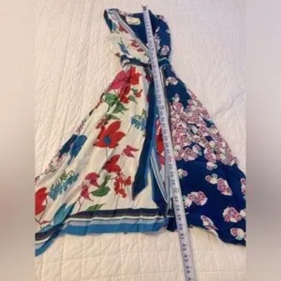 Anthropologie Maeve Botanica Dress Faux Wrap Asymmetric Hem Floral Whimsey Sz 2 - Picture 10 of 11
